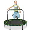 Forroby Trampolino Fitness per Bambini, pieghevole, Mini Trampolino da 3 anni e Oltre con Manico in Schiuma Regolabile, Allenamento, Interno ed Esterno, uso Domestico, Portata Massima 150 kg