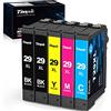 Timink 29 XL Cartucce d'inchiostro Compatibili per Epson 29XL Sostituzione con Epson XP-255 XP-235 XP-345 XP-435 XP-245 XP-247 XP-332 XP-342 XP-432 XP-442 XP-445 (5 Pezzi)