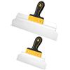 QWORK® Set di spatole per cartongesso, spatola per lisciatura con spatola per superfici in acciaio inossidabile da 250 mm 400 mm con impugnatura ergonomica