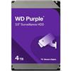 WD Purple 4TB per Videosorveglianza, Hard Disk interno da 3.5", Tecnologia AllFrame, 180BT/anno, Cache da 256 MB, Garanzia 3 anni