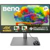 BenQ PD2725U Designer Monitor (tecnologia AQCOLOR, 27 pollici, 4K UHD, IPS, P3 Wide Color, ricarica Thunderbolt / USB-C, DP / HDMI, KVM, HDR 400) Compatibile con MacBook