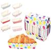 BUZIFU Set di Mini Stampi per Dolci in Carta - Rettangolari e Usa e Getta