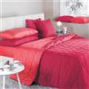 Caleffi 80466 Microfibra Bicolor Microfibra Calduccia Coperta Mezza Stagione per Piazza e Mezza Letto, Rosso