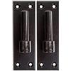 Merriway BH06847 Bulk Hardware-Staffe per Cerniera per cancello, 16 mm, in Ferro battuto Resistente, Confezione da 2, Nero