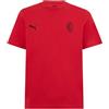 AC Milan T-Shirt Ess, Maglietta in Cotone, Adulto, S