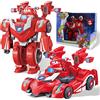Super Wings Super Robot Suit Jett, figura trasformabile, circa 18 cm, tuta robotica e super auto 2 in 1, giocattolo per bambini 3 4 5 6 7 8 9 10 anni Ragazzo Ragazza