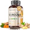 WeightWorld Curcuma Bio con Piperina e Zenzero, 365 Curcuma Capsule Vegan Alto Dosaggio Senza Magnesio Stearato, per 1 Anno, Curcuma e Piperina con Zenzero Biologiche, Piperina e Curcuma Plus riccha di Curcumina