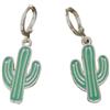 Lunix Orecchini Frutti Boccoli A Cerchio Con Ciondolo Smaltato Idea Originale per Regalo Natale Compleanno Festa Della Mamma,Fatto a Mano, Gioielli Donna (Cactus)