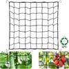CHONGQILAO Rete per Piante Rampicanti, 120x120cm Rete per Rampicanti con 4 Ganci, Rete Elastica per Piante con Filo per Piante, Rete di Supporto per Piante, Rete da Giardino per Piante Rampicanti Cetrioli