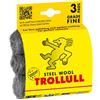 TROLLULL Lana d'acciaio | Dischetti di lana metallica, 3 cuscinetti fai da te fine 00, pulizia delicata, lucidatura standard e fine di cera e legno, brillante di rame, ottone e acciaio inossidabile