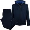 Coveri Tuta Uomo Completa Felpa con Cappuccio Cerniera Zip Invernale M L XL XXL 3XL (IT, Testo, L, Regular, Regular, Blu)