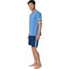 RAGNO Pigiama Uomo Corto a Serafino Jersey di Cotone a Manica Corta e Pantalone Corto. Morbidezza e traspirabilità. Comfort e freschezza Durante Le Notti più Calde. Turchese Celeste