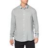 Armani Exchange A | X ARMANI EXCHANGE Camicia da uomo a maniche corte in viscosa con bottoni, vestibilità regolare, Bianco/Cava, L