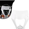 Runfarr Mascherina Faro Moto per 125 150 250 300 350 450 500 EXC XCW EXC-F 2017 2018 Dirt Bike Enduro Motocross Supermoto-Bianco