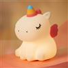 VTIGER Luce notturna bambini, Lampada unicorno per ragazze, luce touch LED ricaricabile, con timer, luce notturna in silicone con 3 modalità di illuminazione, regalo unicorno per bambini baby