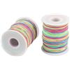 Xiaomoyu Filo Perline Nylon Elastico, Cordoncino Elastico, Cordone Arcobaleno, Cordone Perline, Fili Corda Multicolore per Perline Collana Braccialetti - 1 mm, 100 m