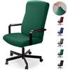 Eozakavod Coprisedia da ufficio Computer Coprisedia Coprisedili in simplismo Stile Moderno Elasticizzato Coprisedili rimovibile, per sedia girevole da ufficio con braccioli(sedia non inclusa)(Verde,M)
