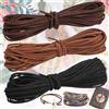 Begpoee 3 Pezzi Cordino in Pelle, Corda in Pelle per Collana, Cordoncino per Braccialetti, Corda di Cuoio, Vintage Corde in Pelle, 10 m x 3 mm, Per Realizzare Collane con Braccialetti(3 Colori)