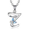 EUDORA Harmony Ball EUDORA Collana iniziale con farfalla 925 sterline d'argento 26 Alfabeto Lettera Personalizzata Collane con ciondolo Regali per Donne Ragazze bel Regalo, 45 cm