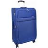 House Of Leather Valigia morbida a 8 ruote Spinner espandibile leggera bagaglio Quito, Marina Militare, L, Bagagli