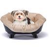 Ferplast Cuccia Gatto Interno con Cuscino Lavabile, Divano per Cani Piccoli, Letto Cani Traspirante e Antiscivolo 64 x 48 x h 29,5 cm, Nero