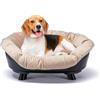 Ferplast Cuccia Gatto Interno con Cuscino Lavabile, Divano per Cani Piccoli, Letto Cani Traspirante e Antiscivolo 73 x 55 x h 32 cm, Nero