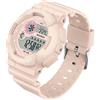 findtime Orologio per bambini ragazzo bianco senza orologio Dgital, per ragazze ragazzi e ragazzi con 5 ATM, impermeabile, sveglia, cronometro, luce LED, resistente agli urti/calendario, Colore: