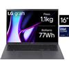 Lg Notebook Lg 16Z90S G AA76D i7-155H/16GB/512GB SSD/16'' Win11H/Grigio