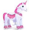 PonyCycle Essenziale Modello E Unicorno Cavalcabile Unicorno Bambina con le Ruote Unicorno Dondolo(con Freno/Taglia 3 per 3-4 Anni) Rosa Unicorno che Cammina - E312
