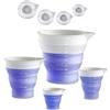 Hundredweat 4 Pezzi Misurino in Resina Epossidica Misurino in Silicone con Doppia Scala Riutilizzabili 50ml/100/250ml/500ml Bicchiere in Silicone per Stampi Resina Epossidica, Fai da Te, Laboratorio, Cucina