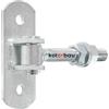 KOTARBAU® - Cerniera per cancelli a vite, zincata, filettatura M 18 mm, regolabile con piastra a vite, cerniera regolabile con morsetto a molla, cerniera per porta