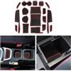 CDEFG Compatibile con Suzuki Vitara LY Hybrid 2016-2023 2024, Tappetino Antiscivolo Antipolvere Antigraffio Tappetini in Gomma Portabicchieri per Interni Auto Vitara LY Accessori (Rosso Manuale)