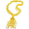 Avalaya Collana Multifilo In Vetro Arancione Con Nappa - Lunga 66 Cm, Nappa 12 Cm - 5