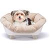 Ferplast Cuccia Gatto Interno con Cuscino Lavabile, Divano per Cani Piccoli, Letto Cani Traspirante e Antiscivolo, 64 x 48 x h 29,5 cm, Bianco