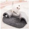 Pastoralist Letto tunnel di gatto, tunnel gatto morbido a forma di U, tappeto gatto non slip in memory foam con sfera sospesa, nascondiglio gatto lavabile staccabile (29.5x20.9x8.3in)