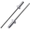 SKIR'CO 500 rivetti ciechi in alluminio 3,0 x 10 mm, mandrino in acciaio, rivetti a testa bombata, DIN 7337