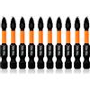 Hilpaty Set di 10 Inserti Avvitatore PZ2, Bit di Cacciavite Pozidriv Magnetico Impulsi, Lunghezza 50mm e Codolo Esagonale 1/4