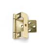 Merriway Bulk Hardware BH04895 Cranked cerniera a filo electro-brassed 50 mm x 16 mm, confezione da 20 pezzi