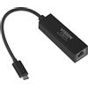 Vision TC-USBCETH/BL adattatore professionale da USB-C a Ethernet, nero