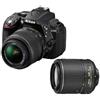 NIKON - D5300 Fotocamera Digitale con Obiettivo AF-S DX 18-55 mm VR II e Obiettivo AF-S DX 55-200 mm VR II - Europa