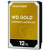 WESTERN DIGITAL Hard Disk interno WD Gold 12 TB 3.5" Interfaccia Sata III 6 Gb / s 7200 Rpm Buffer 256 MB