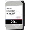WESTERN DIGITAL Hard Disk Ultrastar DC HC560 20,5 TB 3.5" Interfaccia Sata III 6 Gb /s Buffer 512 MB 7200 Rpm