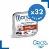 Monge Cane Fresh Paté e Bocconcini con Agnello 100 g - 100 gr - 32 pz