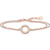 THOMAS SABO A1878-416-14-L19V - Bracciale da donna in argento sterling 925 placcato oro rosa 750, lunghezza: 19 cm, 19 cm, Argento sterling Oro rosa, Zirconia cubica