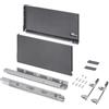Emuca - Cassetto esterno Vertex 3D 60 kg altezza 242 mm, profondità 500 mm, Grigio antracite, Acciaio