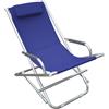 DecHome Sdraio da Giardino Pieghevole in Alluminio Playa colore Blu - TC2530BLUE