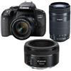 Canon - 800d + 18-55mm Is Stm + 55-250mm Is Stm + 50mm Stm