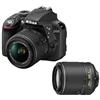 NIKON - D3300 Fotocamera Digitale con Obiettivo AF-S DX 18-55 mm VR II e Obiettivo AF-S DX 55-200 mm VR II - Europa - SPEDIZIONE GRATUITA