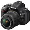 NIKON - D5200 Nero Kit AF-S DX 18-55 mm Sensore CMOS 24.1 Mpx Display 3' Filmati Full HD - Europa - SPEDIZIONE GRATUITA