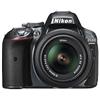 NIKON - D5300 Antracite Kit 18-55 VR sensore CMOS da 24.2 Mpx Display 3'' Filmati in Full HD Wi-Fi GPS